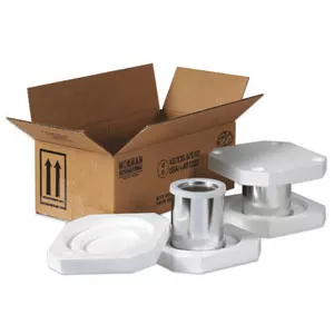 10 1/4 x 5 1/8 x 6 3/16" 2 - 1 Quart Foam Haz Mat Shipper Kit