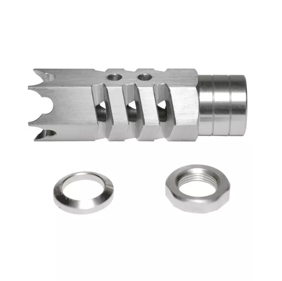 .223/5.56 1/2″x28 Shark Muzzle Brake Stainless Steel