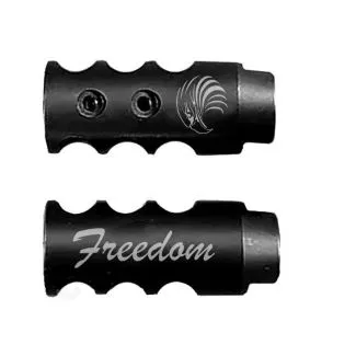 .223/5.56/.22LR Competition Muzzle Brake 1/2×28 Pitch Engraved – EAGLE FREEDOM