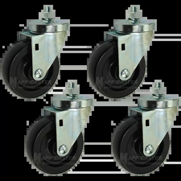 4” Replacement Heavy Duty Caster Kit for GoJak Models 5000, 5211, 5400 – Set of 4