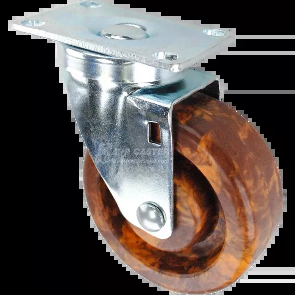 4" x 1-1/2" High Temp Epoxy Wheel Swivel Caster, 2-3/8" x 3-5/8" Plate - 350 lbs Capacity