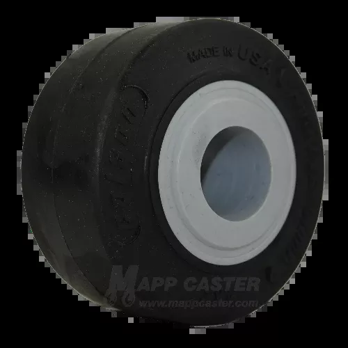 4" x 2" Black Thermoplastic Rubber (TPR) Wheel - 400 Lbs Capacity