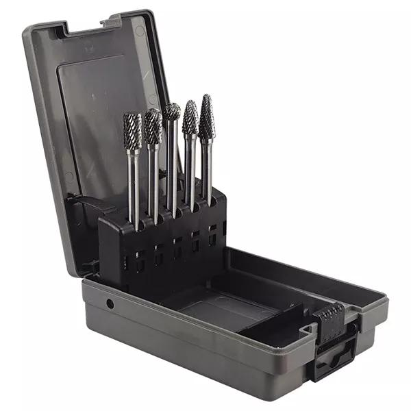 5-Pc Extended-Length Carbide Burr Set