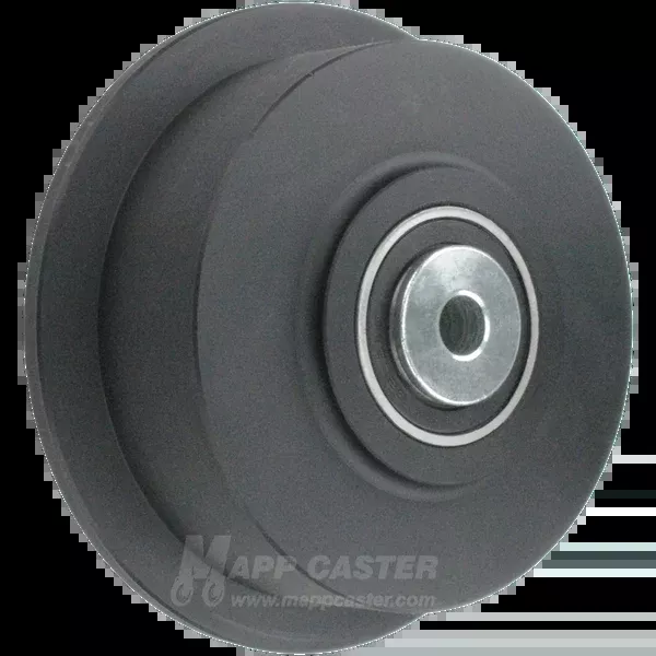 5" x 1-13/32" Flanged Nylon Wheel - 2,200 lbs Capacity