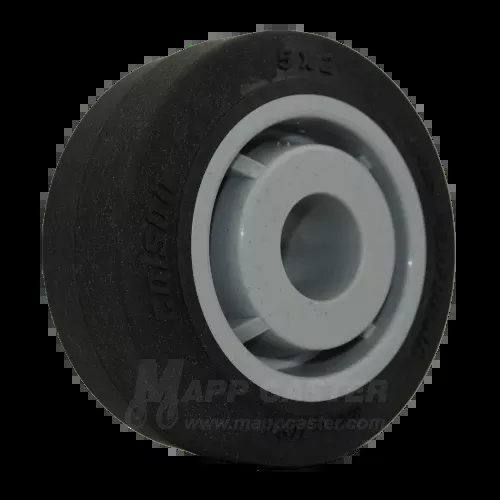 5" x 2" Black Thermoplastic Rubber (TPR) Wheel - 500 Lbs Capacity