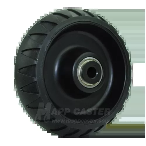 6" x 2" Rugged Thermoplastic Rubber Wheel (1/2" ID) - 550 Lbs Capacity