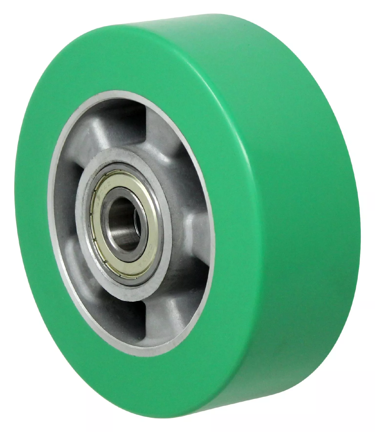 8″ Extra Thick Polyurethane on Aluminum Wheel