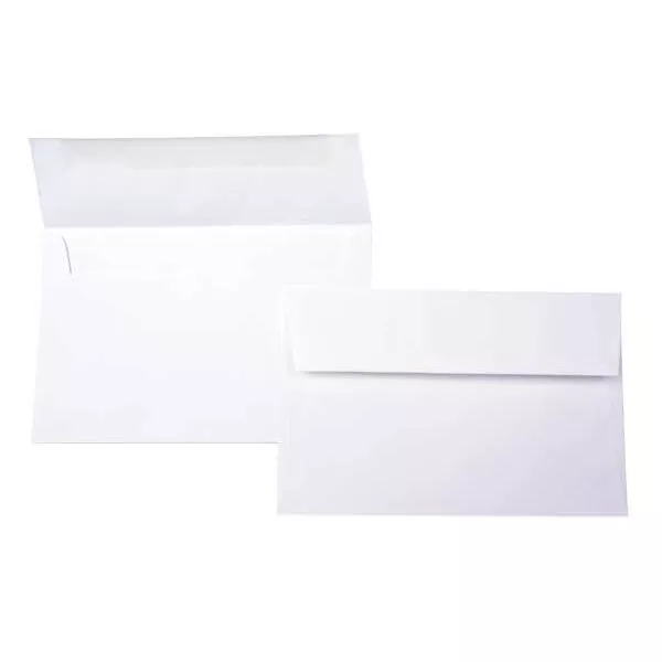 A6 6 1/2" x 4 3/4" Bright Envelope White (50 Pieces)