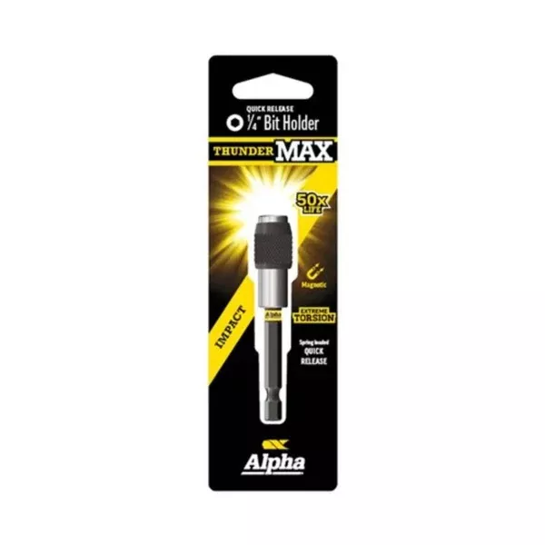 Alpha ThunderMax 1/4in x 75mm Impact Quick Release Magnetic Bit Holder