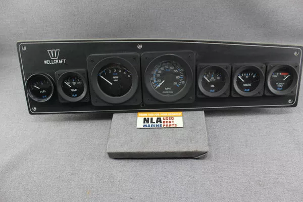 Boat Wellcraft Panel Gauges Cluster Dash Medallion RPM Speedometer Tachometer