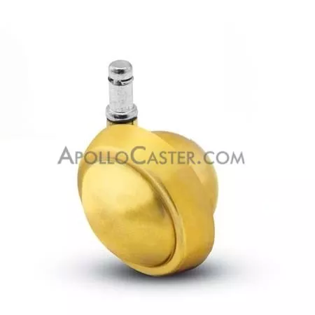 Caster; Ball; Swivel; 2-1/2"; Metal/ Zinc; Grip Ring; 7/16"x1-7/16"; Brass; Acetyl/ Resin Brng; 100# (Item #68504)