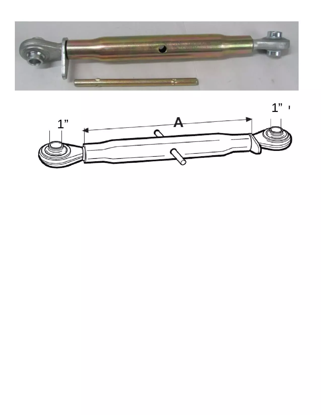 Category II Top Link 25 – 37” Overall Length