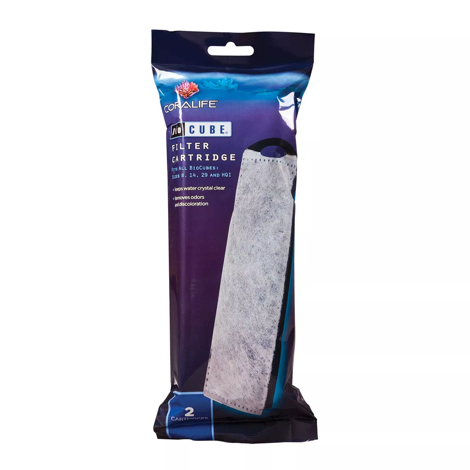 Coralife Bio Cube Filter Cartridge Fits 8, 14, 29 & HQI2 pack Part# 15646