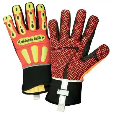 "CUT" R2-Safety Cut Pro Series Rugged Rigger: All The R2 Safety Features PLUS -- 13 gauge Kevlar lining, Flexible 4-way Hi Visibility stretch spandex back lined with moisture-wicking pique with CoolPa 86715/L
