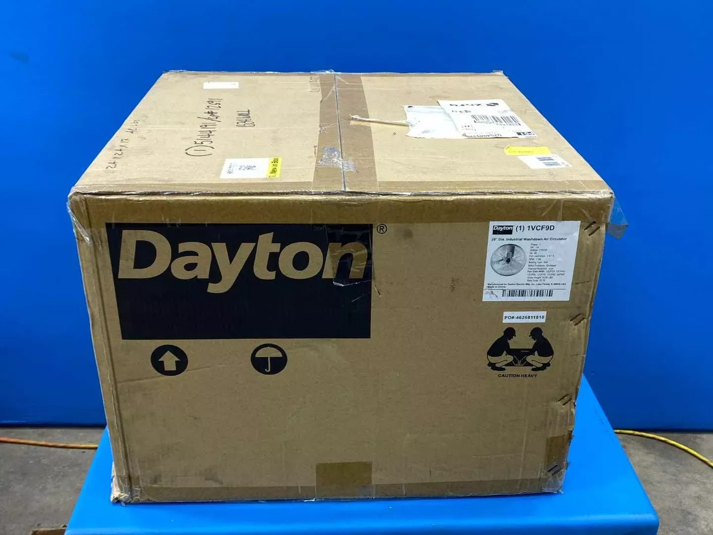 Dayton 1VCF9D 1/4 HP 155/230V 1100 RPM 1 PH , 20" Dia, Industrial Washdown Air Circulator