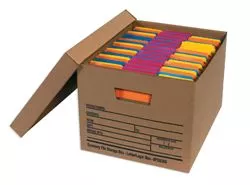 Economy File Storage Boxes w/Lid, 15" x 12" x 10" 12/Cs