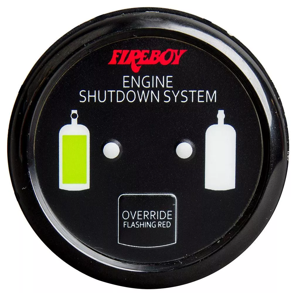 Fireboy-Xintex Deluxe Helm Display w/Gauge Body, LEDColor Graphics f/Engine Shutdown System - Chrome Bezel Display [DU-RCH-20-R]