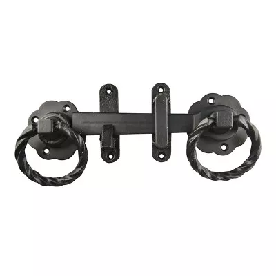 “Gothic” Black Twisted Ring Latch 175mm
