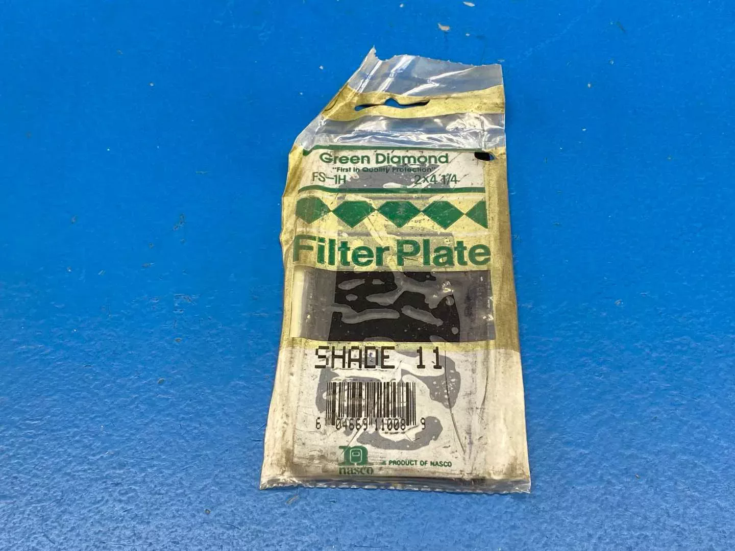 Green Diamond FS-1H Shade 11, 2"x 4-1/4" Filter Plate Heat Treated Glass