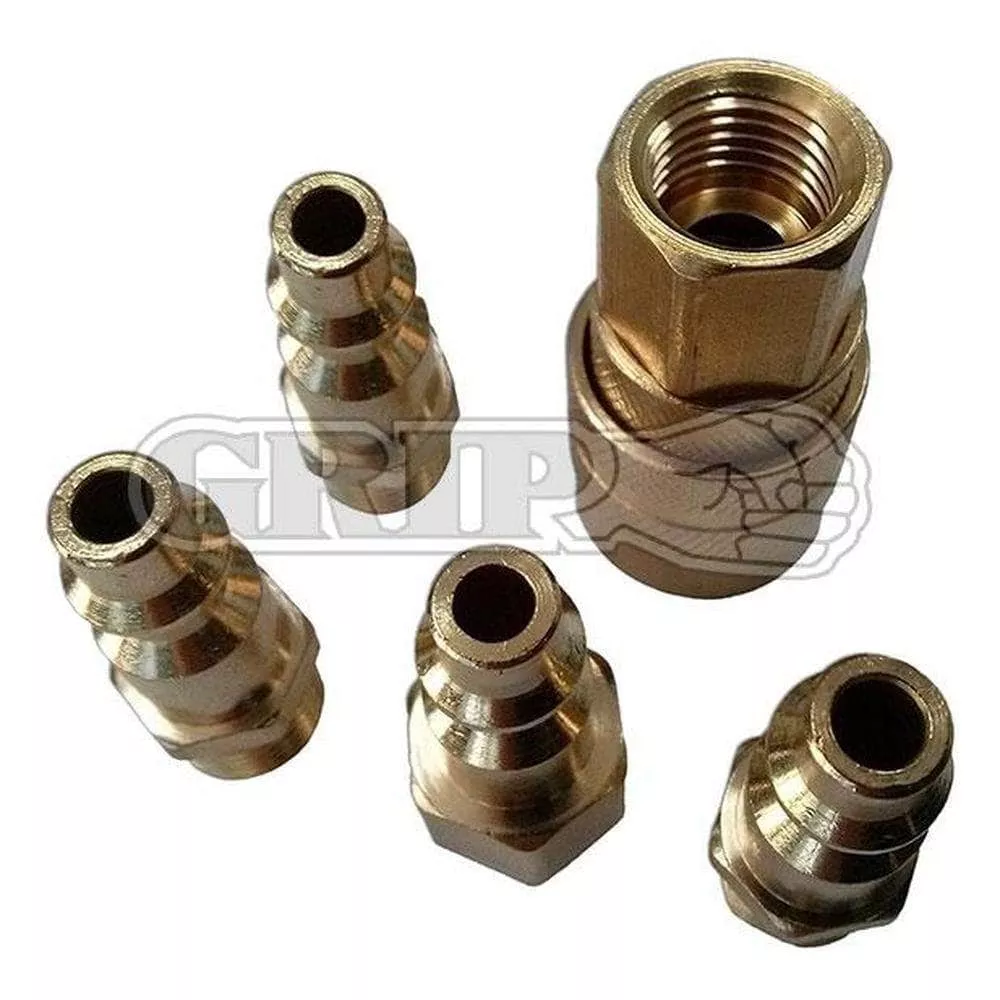 Grip 10300 5 Piece 1/4" Quick Brass Coupler Set