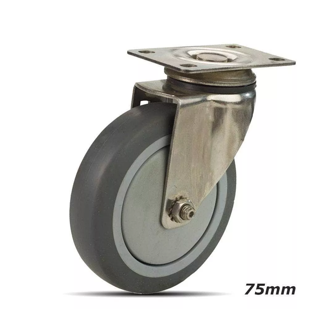 Grip 42005 75mm 70kg Institutional Grey TPR Swivel Castor