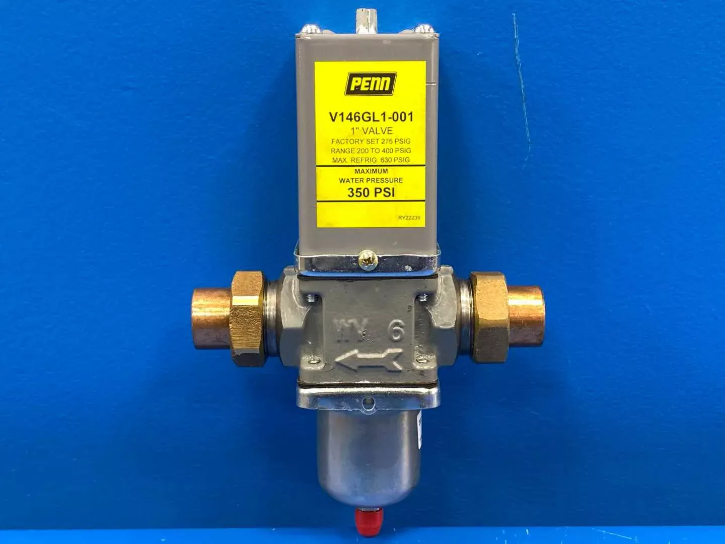 Johnson Controls V146GL1-001C 1" 2-Way Pressure-Actuated Water-Regulating Valve 200-400PSIG Range