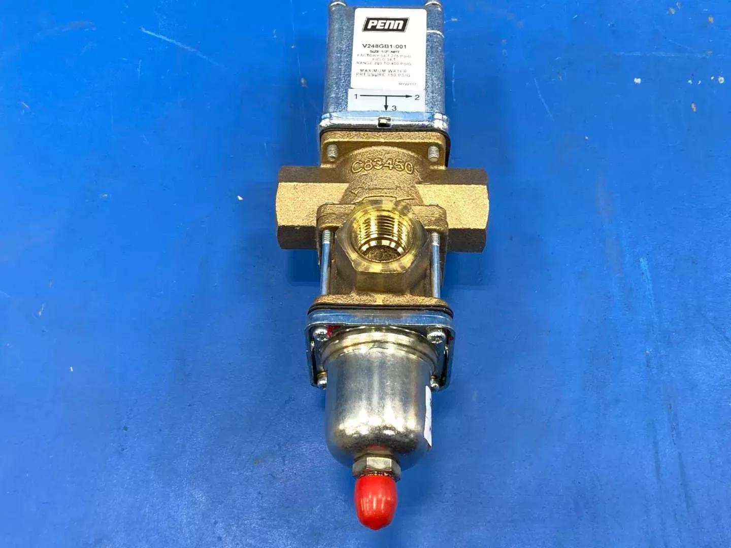 Johnson Controls V248GB1-001C V248BG1-001C, 1/2", 3 Way Water Regulating Valve ,200-400 PSIG