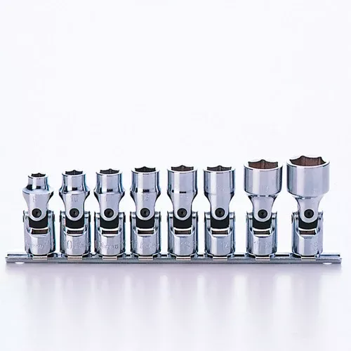 Koken 3/8" Dr Universal Socket Set On Rail - 8pc 8-19mm