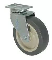 Light Duty Plate Caster – 3″ Gray Polyurethane Wheel