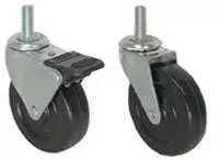 Light Duty Stem Caster – 3″ Black Hard Rubber Wheel