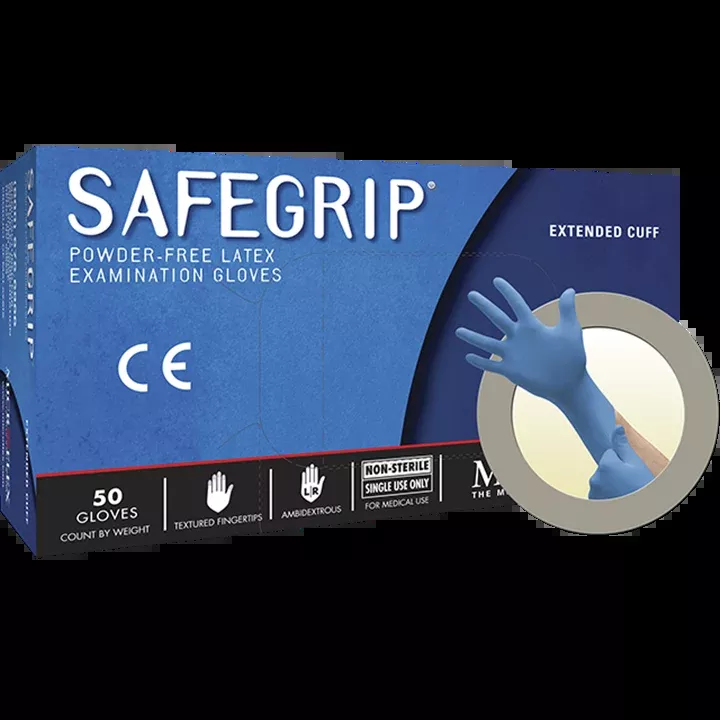 Microflex Safegrip Pf Latex Gloves Medium (Box 50)