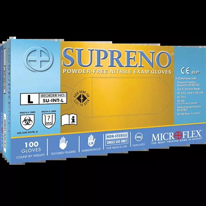 Microflex Supreno Pf Nitrile Gloves Large (Box 100)