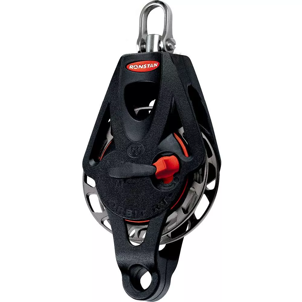Ronstan Series 55 Ratchet Mount Orbit Block – Single Becket Swivel