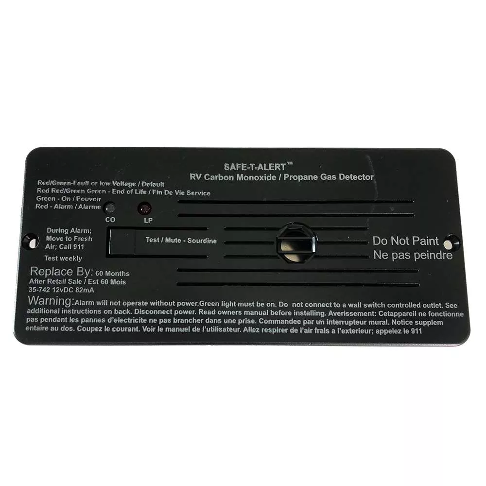 Safe-T-Alert Combo Carbon Monoxide Propane Alarms Flush Mount – Black