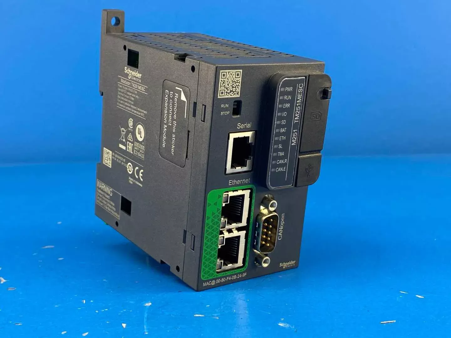 Schneider Electric TM251MESC Modicon Controller | M251 Ethernet + CAN | 24VDC, PV:04 RL:05 SV:2.52 T