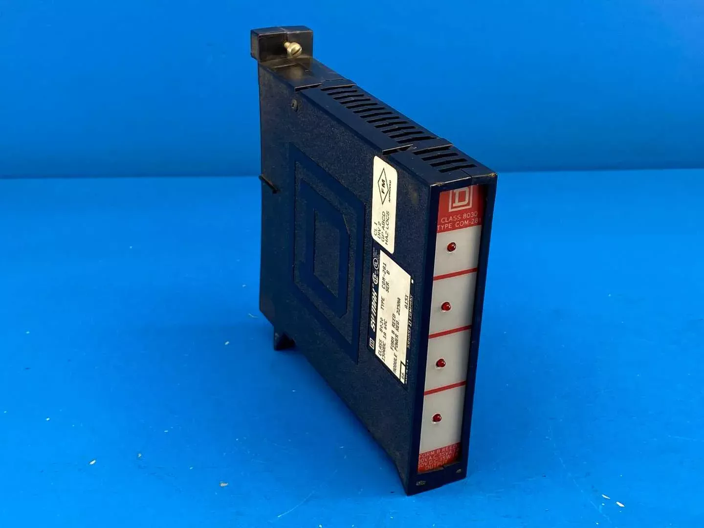 Square D Class 8030 Type Com-281 SY/Max SY/ Form B Reed Module 150VDC 1A 60C | Surplus Industrial PLC I/O Card