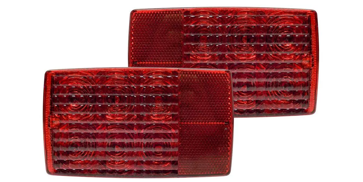 TecNiq 6" Eight Function Box Tail Light Left Side Pigtail T86-RR2LP-1