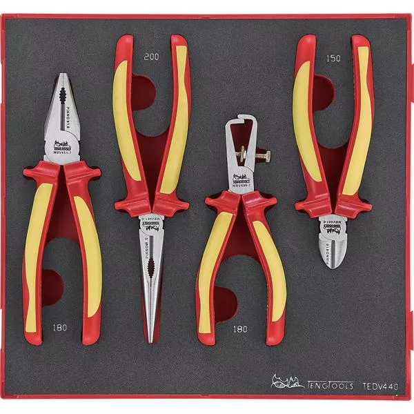 Teng 4Pc Mb 1000V Vde Plier Set - Ttd-Tray | Tool Tray Sets