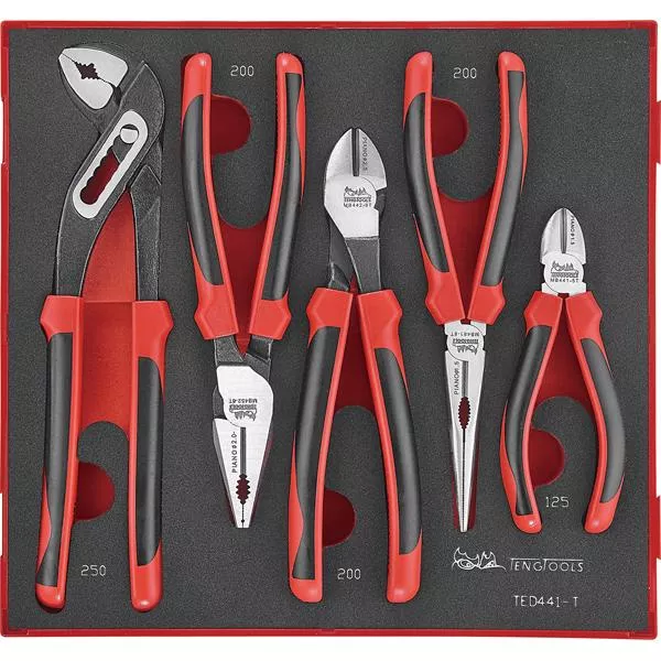 Teng 5Pc Mb Tpr Grip Plier Set - Ttd-Tray | Tool Tray Sets