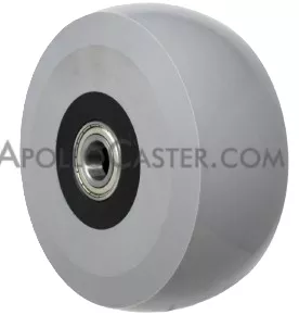 Wheel; 8" x 2-1/2"; Gray 65A PolyU on GF Nylon; Prec Ball Brngs; 3/4" Bore; 2-3/4" Hub Length; 2300#; 3-year Warranty (Item #87218)