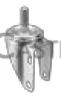 Yoke; Swivel; 6" x 2"; Threaded Stem (1/2"-13TPI x 1-1/2"); Zinc; 1/2" Bore; Fork spacing 2-1/2"; 375# (Axle is 88964) (Item #89075)