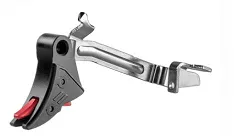 ZEV Technologies PRO TRIGGER CURVED FACE UPGRADE BAR KIT BLACK TRIGGER W RED SAFETY (SMALL)